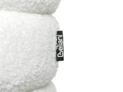 Discount Beliani Pouf CHILLY Bouclé Bianco sporco Bianco Marrone
