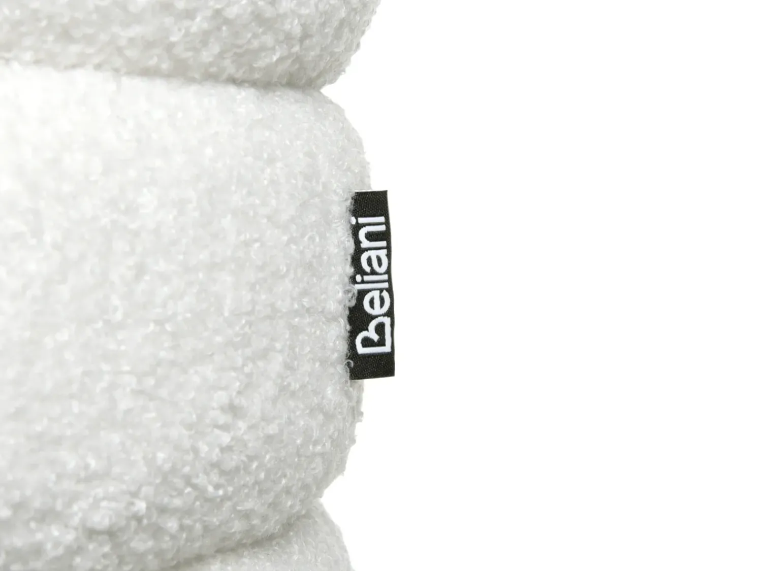 Discount Beliani Pouf CHILLY Bouclé Bianco sporco Bianco Marrone