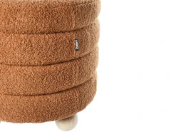Outlet Beliani Pouf CHILLY Bouclé dorato Marrone