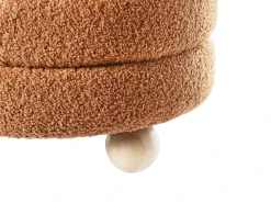 Outlet Beliani Pouf CHILLY Bouclé dorato Marrone