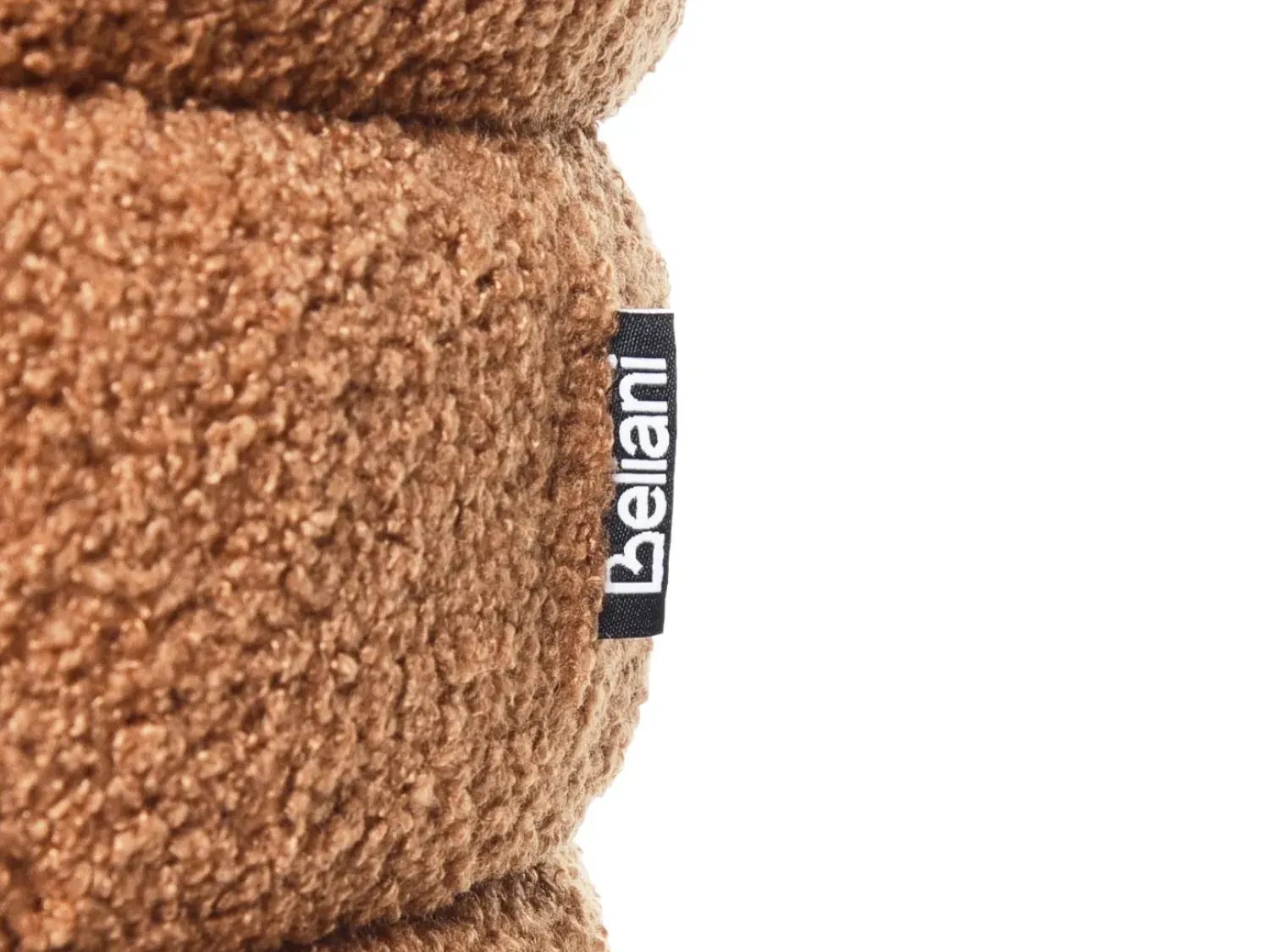 Outlet Beliani Pouf CHILLY Bouclé dorato Marrone