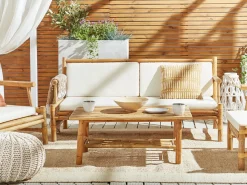 Online Beliani Pouf CONRAD Cotone Beige