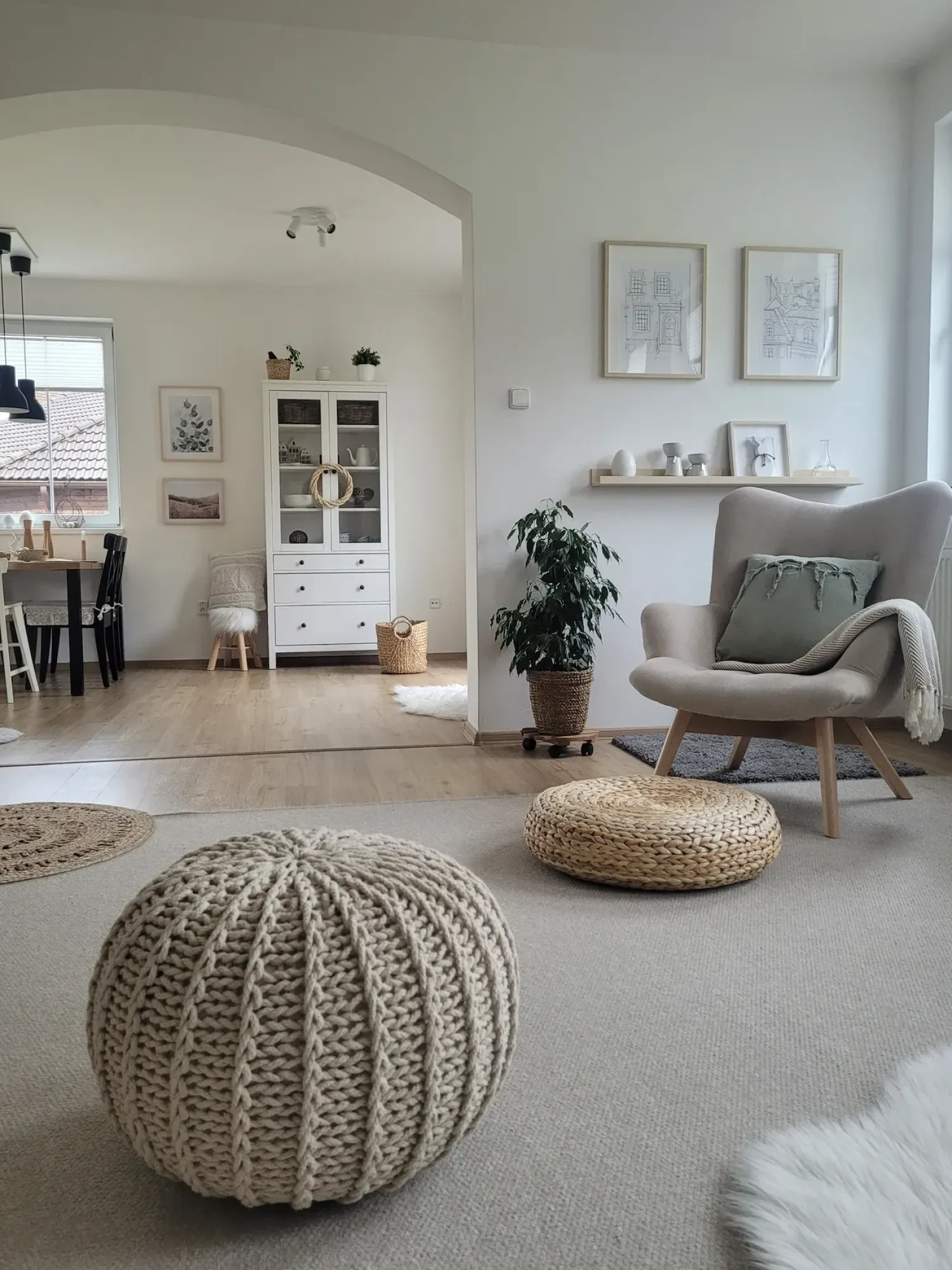 Online Beliani Pouf CONRAD Cotone Beige