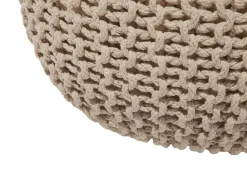 Best Beliani Pouf CONRAD Cotone chiaro Beige