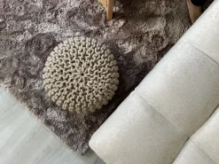 Best Beliani Pouf CONRAD Cotone chiaro Beige