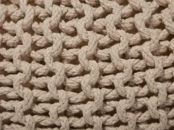 Best Beliani Pouf CONRAD Cotone chiaro Beige