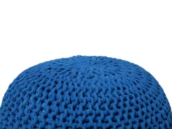 Best Beliani Pouf CONRAD Cotone marino Blu