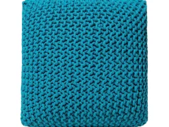 Beliani Pouf CONRAD Cotone oltremare Blu