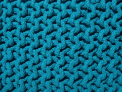 Beliani Pouf CONRAD Cotone oltremare Blu