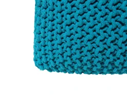 Beliani Pouf CONRAD Cotone oltremare Blu