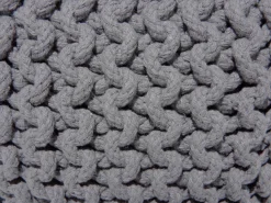Clearance Beliani Pouf CONRAD Cotone Grigio