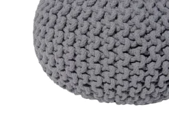 Clearance Beliani Pouf CONRAD Cotone Grigio
