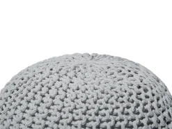 Sale Beliani Pouf CONRAD Cotone chiaro Grigio