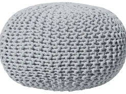 Sale Beliani Pouf CONRAD Cotone chiaro Grigio