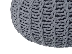 Outlet Beliani Pouf CONRAD Cotone scuro Grigio