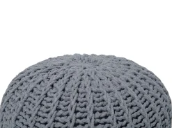 Outlet Beliani Pouf CONRAD Cotone scuro Grigio