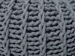 Outlet Beliani Pouf CONRAD Cotone scuro Grigio