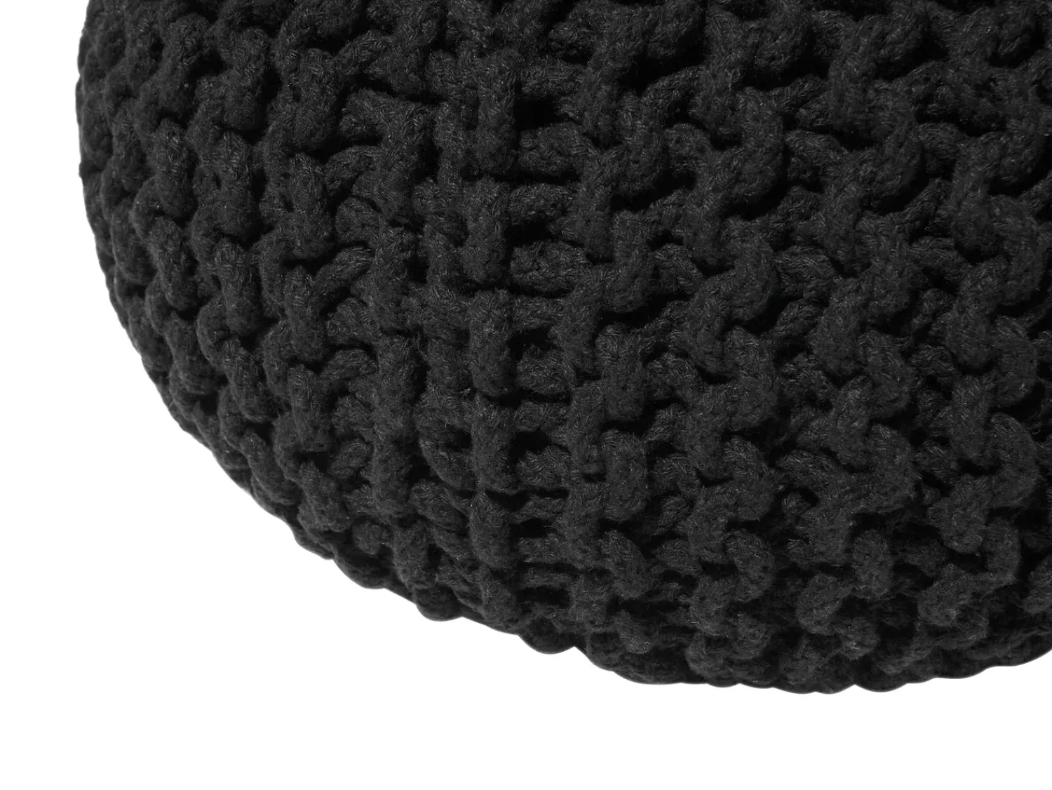 Online Beliani Pouf CONRAD Cotone Nero