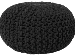 Online Beliani Pouf CONRAD Cotone Nero