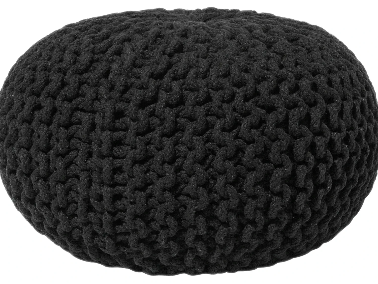 Online Beliani Pouf CONRAD Cotone Nero