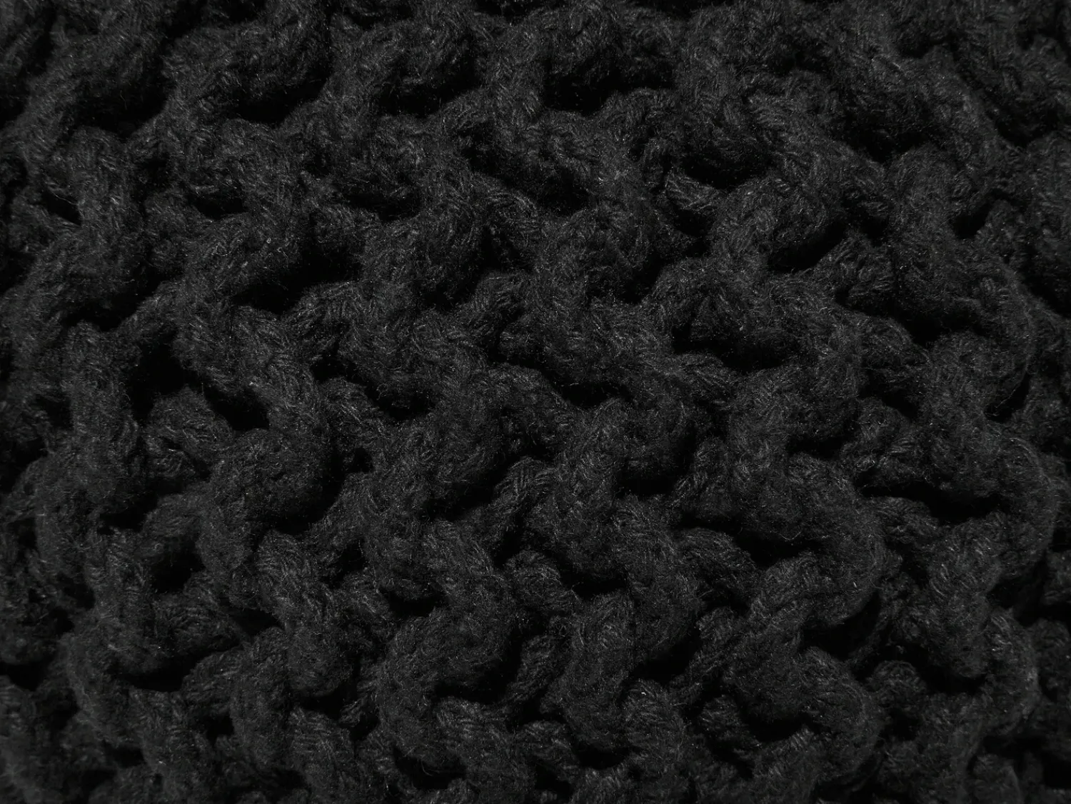 Online Beliani Pouf CONRAD Cotone Nero