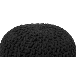Online Beliani Pouf CONRAD Cotone Nero