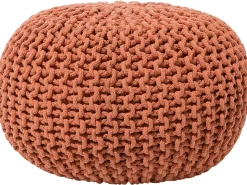 Best Beliani Pouf CONRAD Cotone Rame