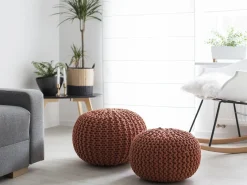 Best Beliani Pouf CONRAD Cotone Rame