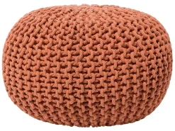 Sale Beliani Pouf CONRAD Cotone Rame Marrone