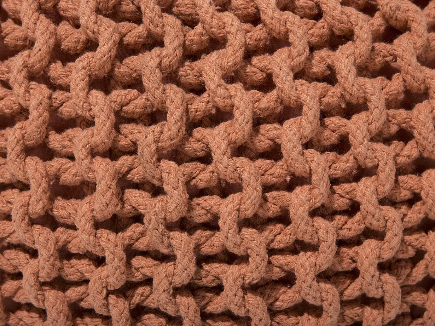Sale Beliani Pouf CONRAD Cotone Rame Marrone