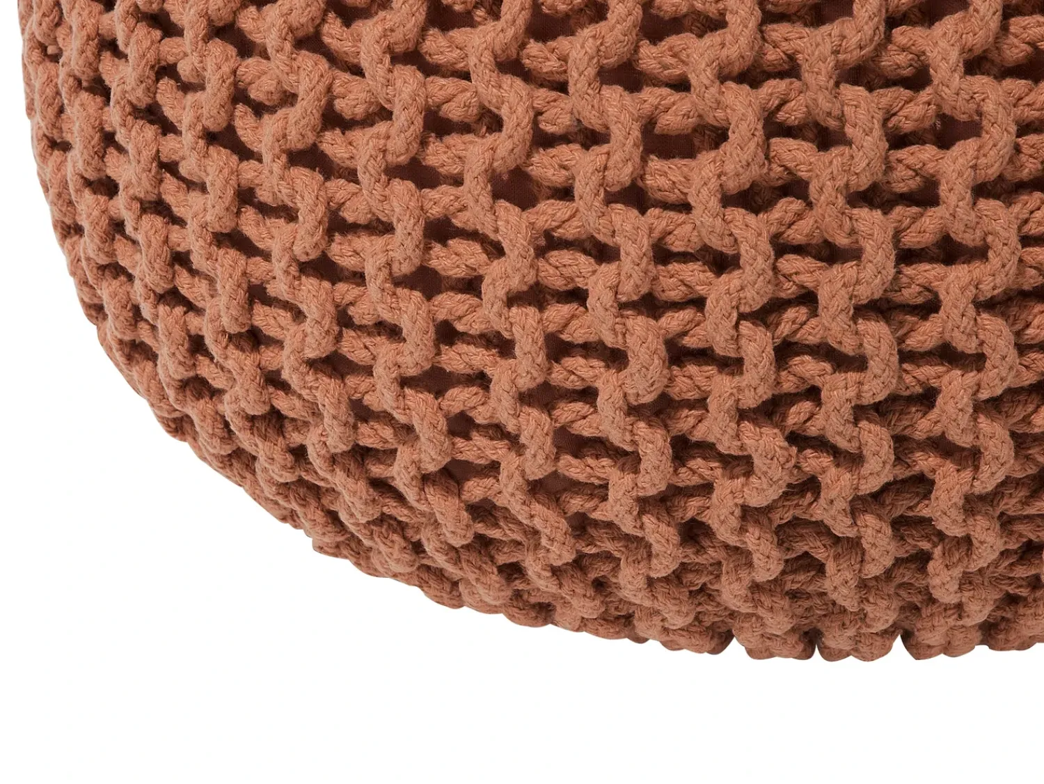 Sale Beliani Pouf CONRAD Cotone Rame Marrone
