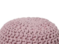Sale Beliani Pouf CONRAD Cotone Rosa