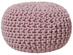 Sale Beliani Pouf CONRAD Cotone Rosa