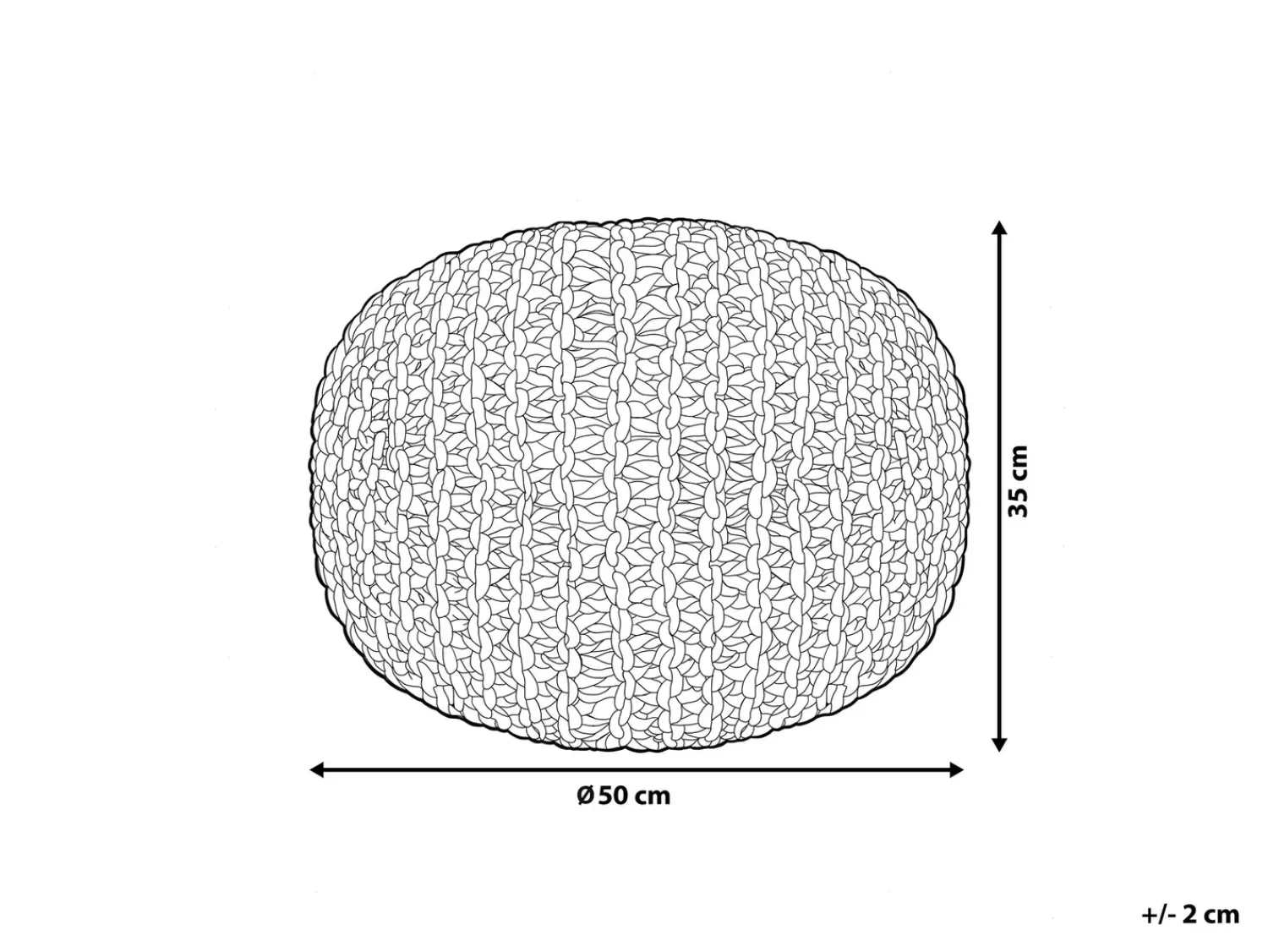 Discount Beliani Pouf CONRAD Cotone Rosa Bianco Rosa