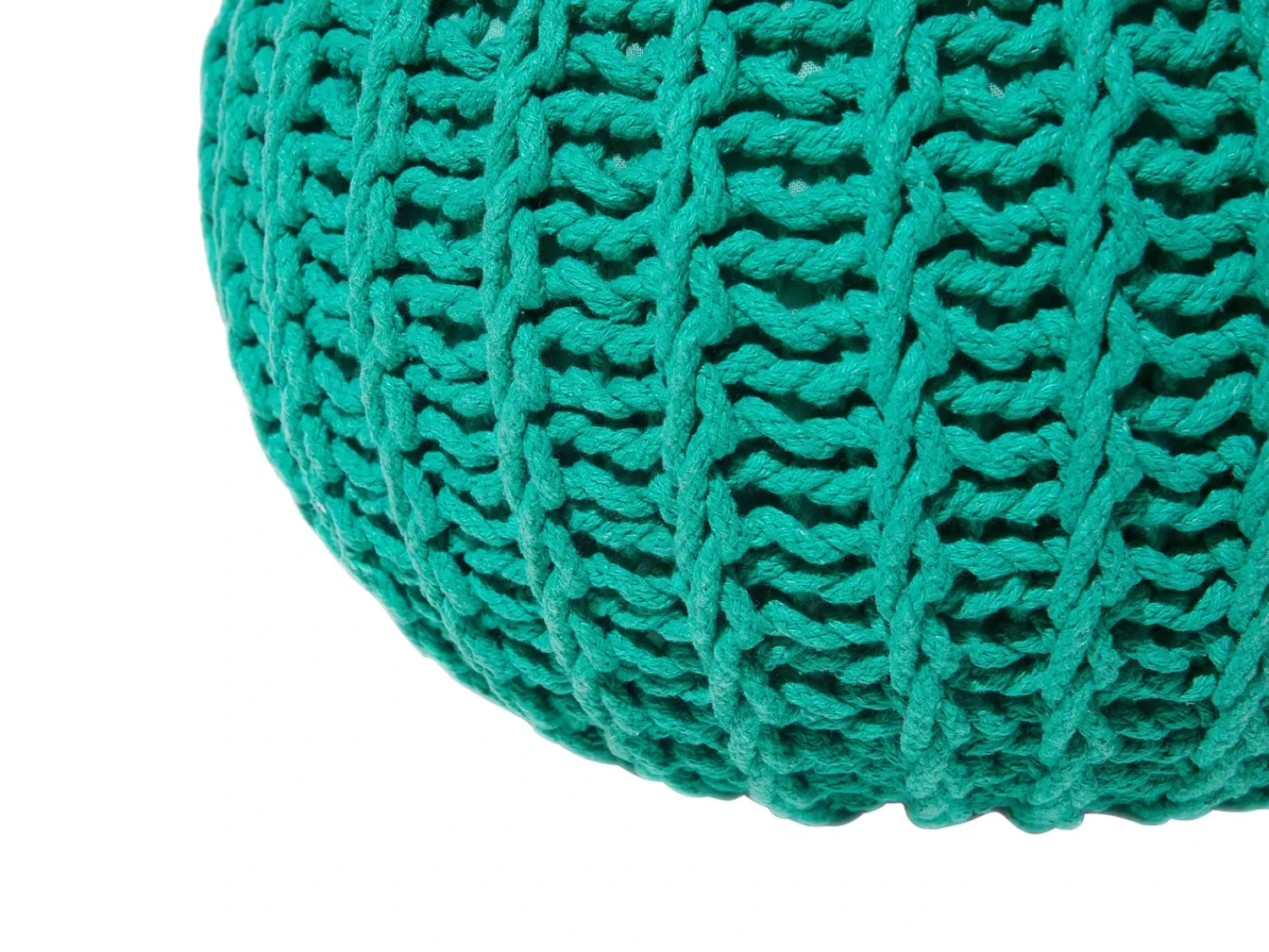Beliani Pouf CONRAD Cotone smeraldo Verde