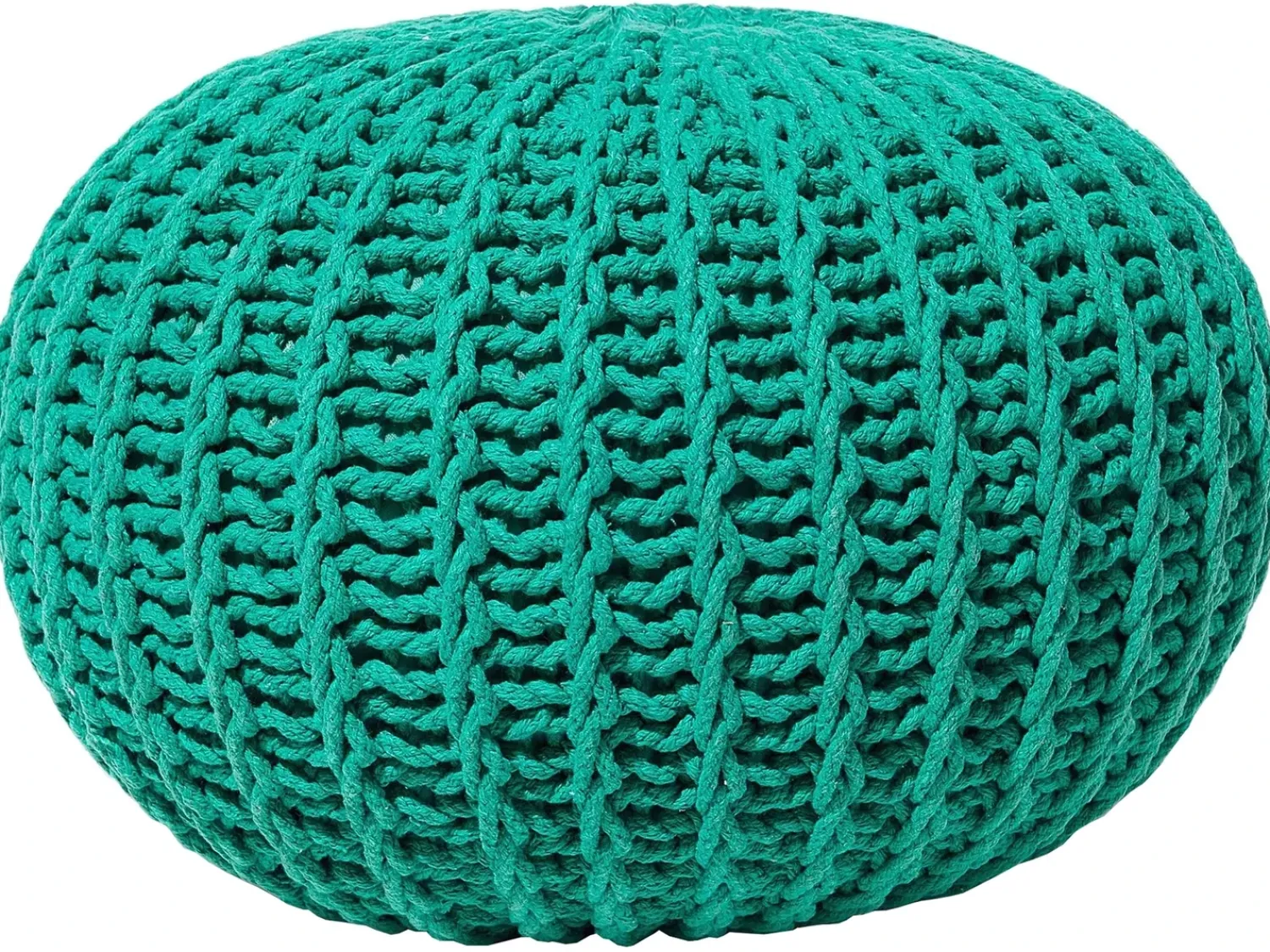 Beliani Pouf CONRAD Cotone smeraldo Verde