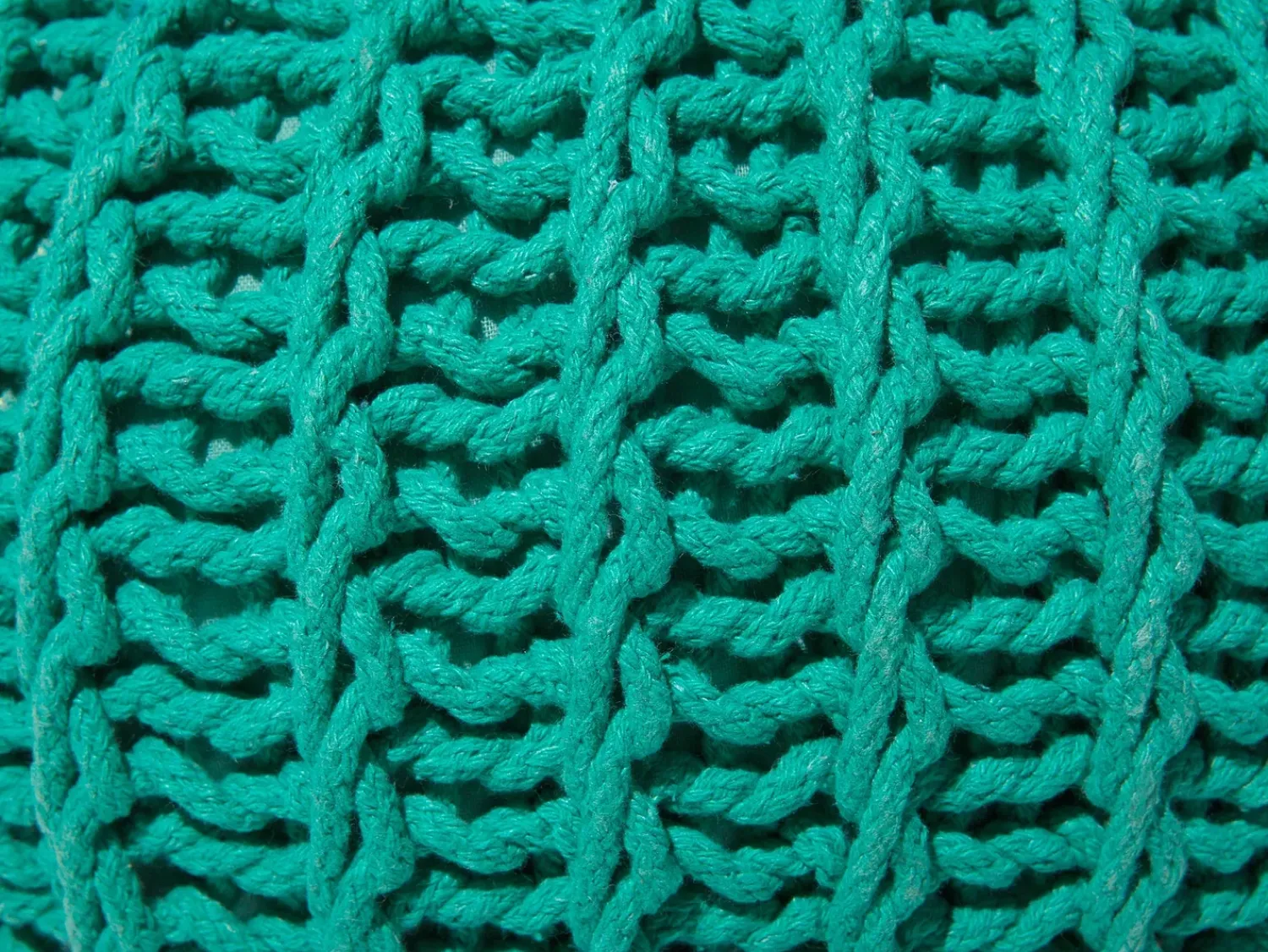 Beliani Pouf CONRAD Cotone smeraldo Verde
