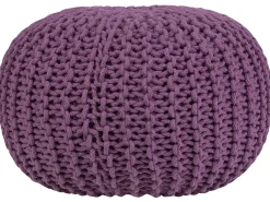 Hot Beliani Pouf CONRAD Cotone Viola
