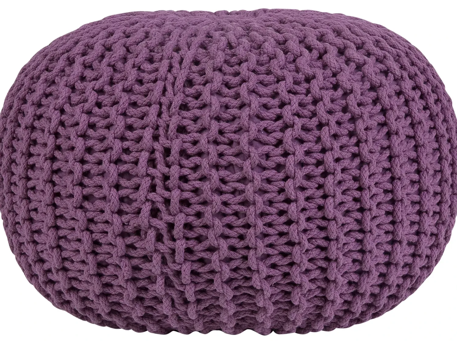 Hot Beliani Pouf CONRAD Cotone Viola