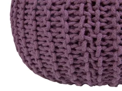 Hot Beliani Pouf CONRAD Cotone Viola