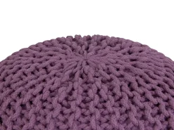 Hot Beliani Pouf CONRAD Cotone Viola