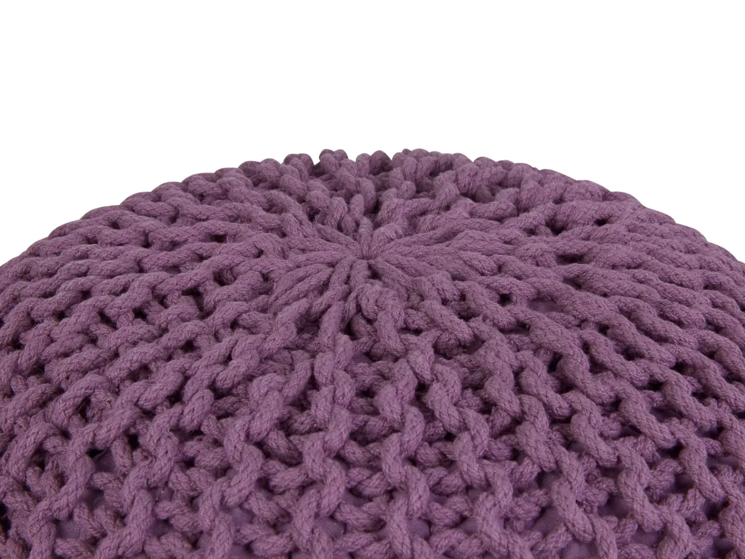 Hot Beliani Pouf CONRAD Cotone Viola
