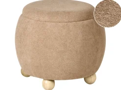 Discount Beliani Pouf contenitore ANNABELLA Bouclé chiaro Marrone