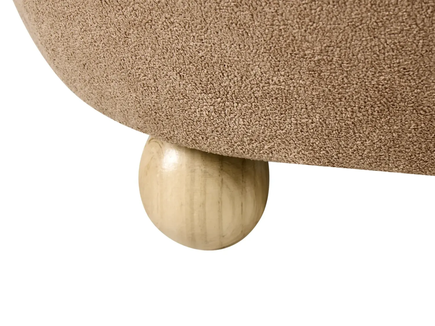 Discount Beliani Pouf contenitore ANNABELLA Bouclé chiaro Marrone