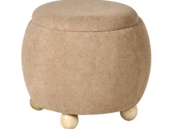 Discount Beliani Pouf contenitore ANNABELLA Bouclé chiaro Marrone