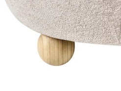 Clearance Beliani Pouf contenitore ANNABELLA Bouclé chiaro Beige