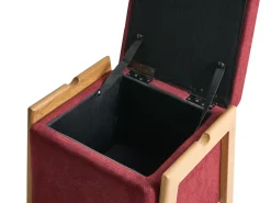 Best Beliani EDLAND Tessuto 45 cm 43 cm Bordeaux Rosso Marrone