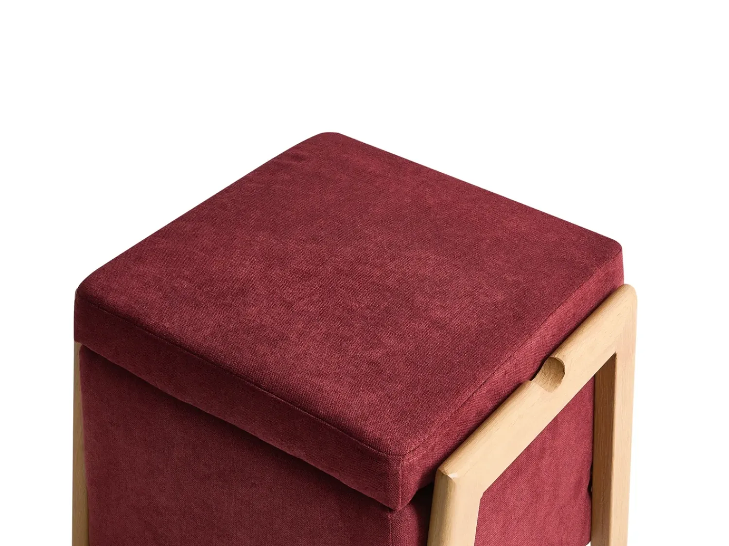 Best Beliani EDLAND Tessuto 45 cm 43 cm Bordeaux Rosso Marrone