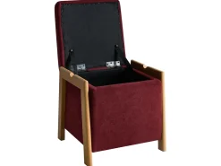 Best Beliani EDLAND Tessuto 45 cm 43 cm Bordeaux Rosso Marrone