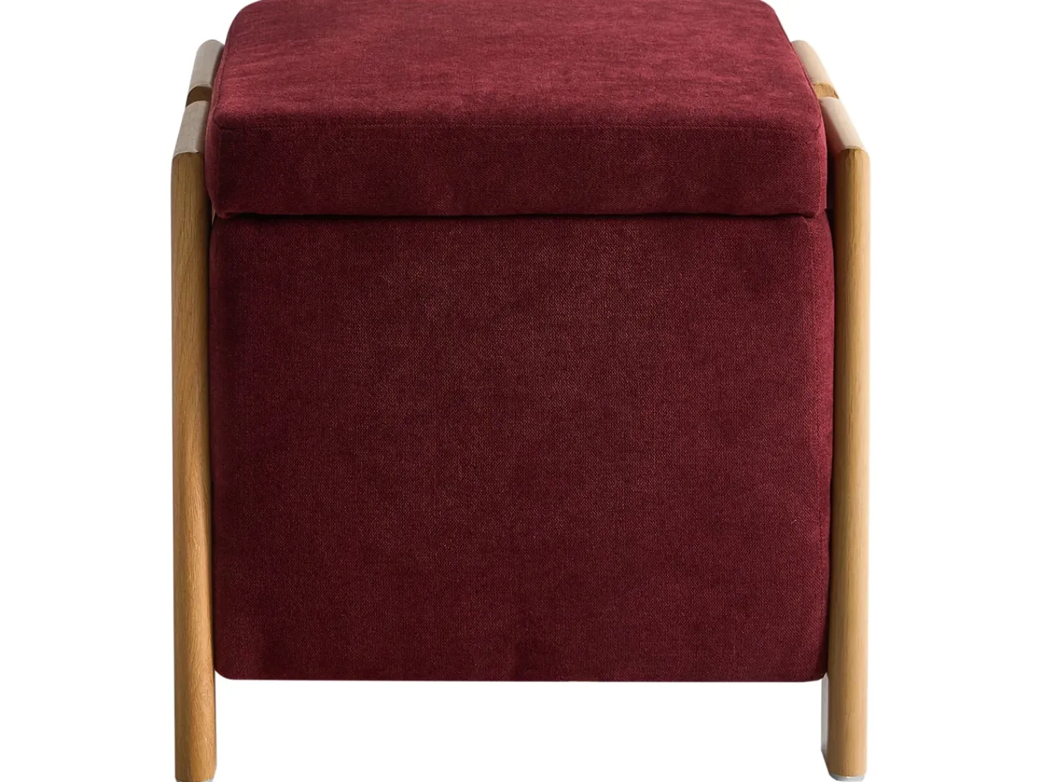 Best Beliani EDLAND Tessuto 45 cm 43 cm Bordeaux Rosso Marrone